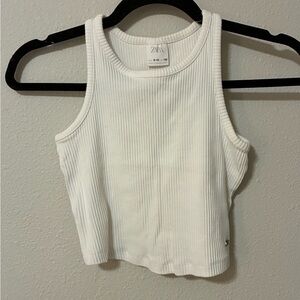 Zara Cream Ribbed Tank Top - bundle tops 2 X 1